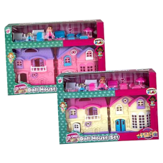 Doll House Play Set with Accessories  28 x 21cm